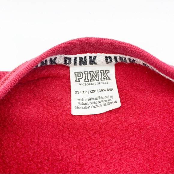PINK by VS  Red Boyfriend Crew Sweatshirt xs - Picture 4 of 6